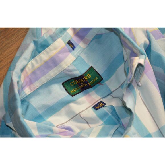 Vintage Colours by Alexander Julian Plaid Shirt - Large - Picture 5 of 5